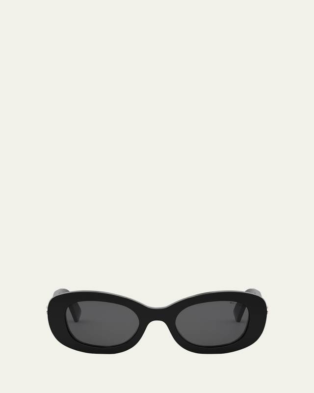 B. ZERO1 Oval Acetate and Nylon Sunglasses